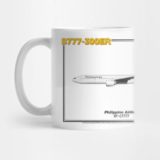 Boeing B777-300ER - Philippine Airlines (Art Print) Mug